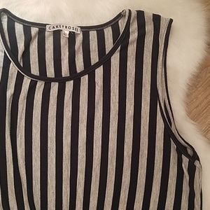 Striped Sleeveless Tank Size Large